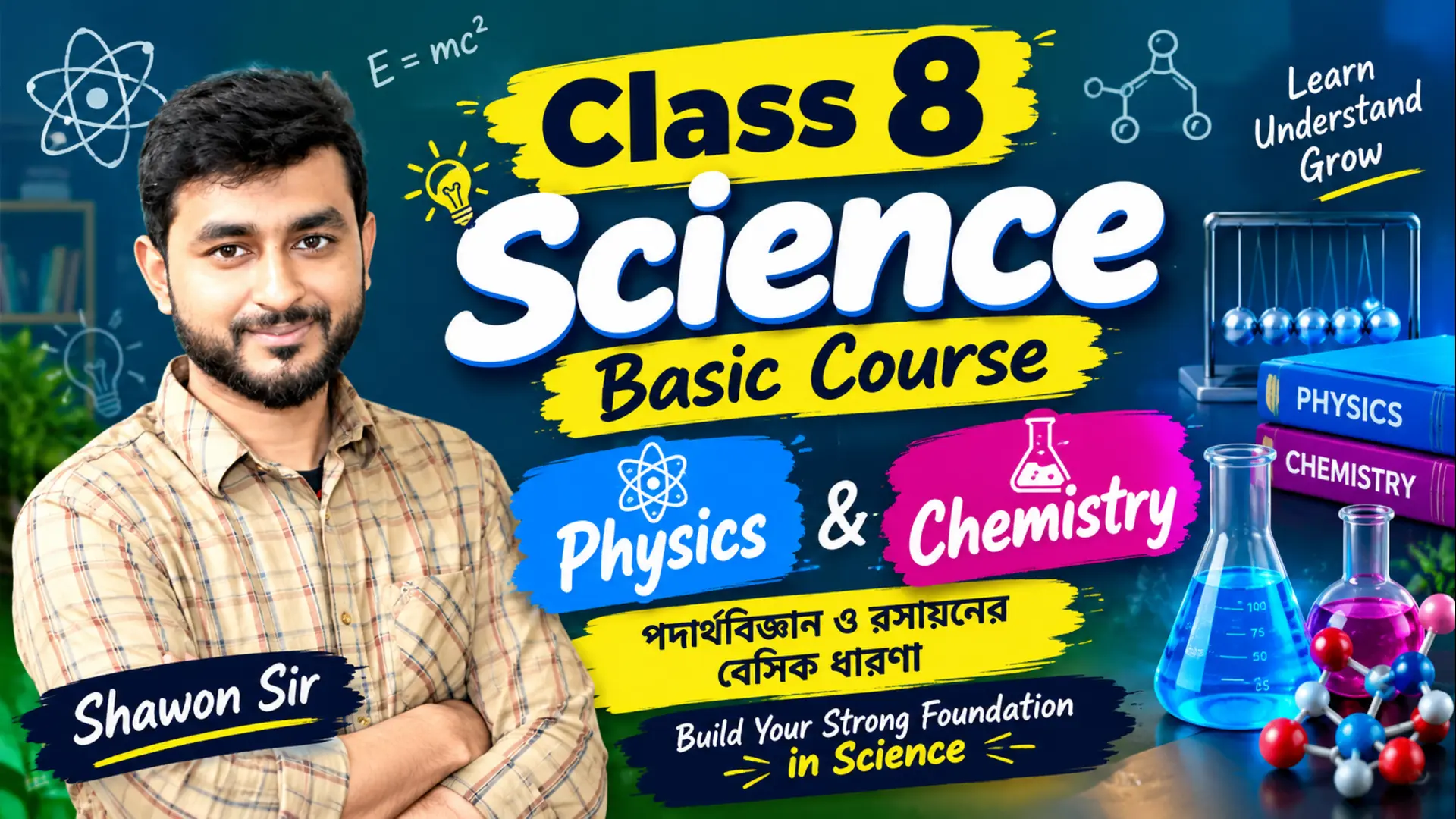 Course thumbnails of ৮ম শ্রেণির বিজ্ঞান বেসিক কোর্স